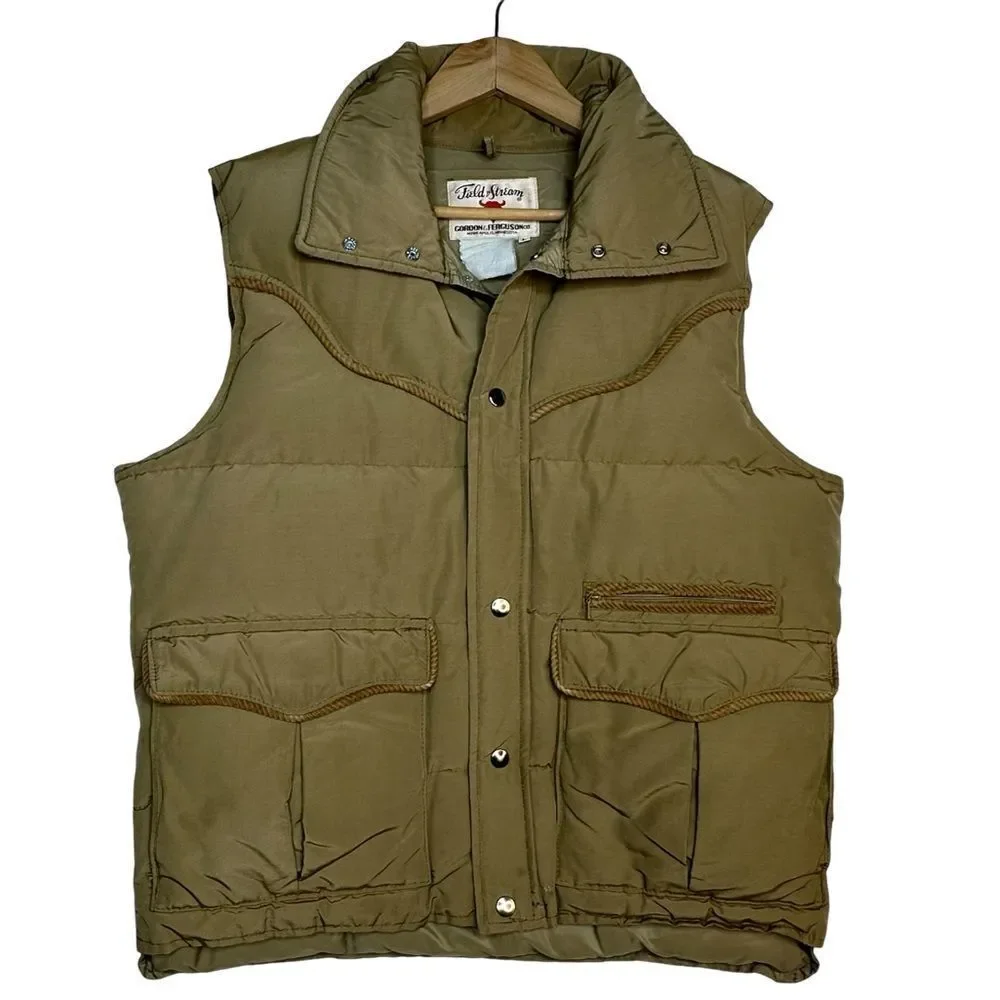 FIELD & STREAM Gordon & Ferguson Co Tan Down Vest Size Large